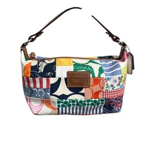 Coach vintage y2k mini multi color patchwork Hamptons top handle